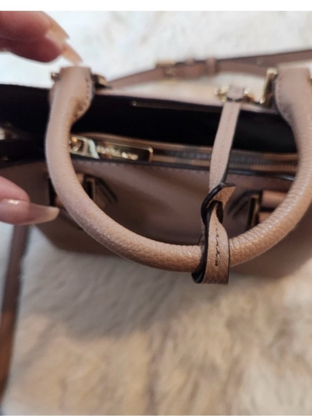Michael Kors Adele Limited Edition Love Bag Satchel Crossbody Mauve - Picture 5 of 6